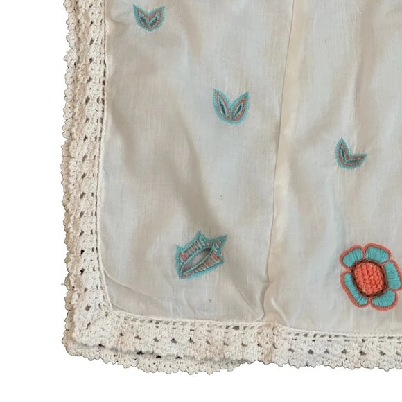 Letarte -Tunic Kaftan White Embroidered Cover-up/Dress Size XS - Worn 1 X - $258 - Picture 8 of 10